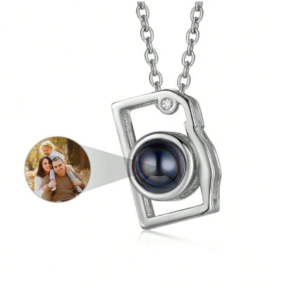 Collar con foto personalizada en forma de camara